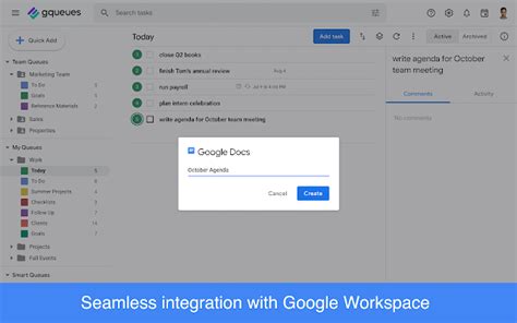 GQueues for Google Workspace™.